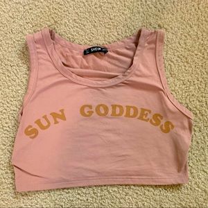 Croptop/Shein/RoseCream/SunGoddess